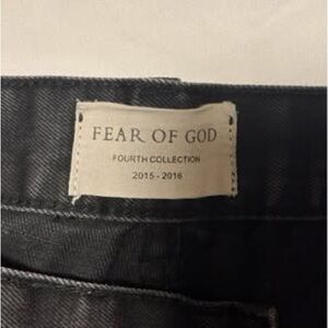 Men’s Fear Of God Fourth Collection Black Moto Jeans
